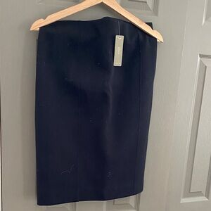 New With Tags Black J Crew Zipped Pencil Skirt